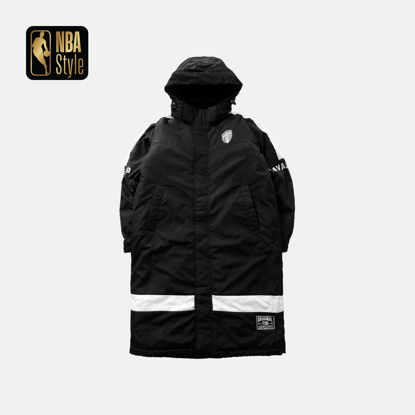 NBA Style Trend Clothing Cleveland Cavaliers Men's All-Match Hooded Long Windbreaker Jacket