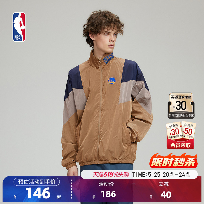Nba Official Warriors/Lakers Men's and Women's Couple's Long-Sleeved Jackets Outdoor Sports Spring Windproof Jacket High Collar