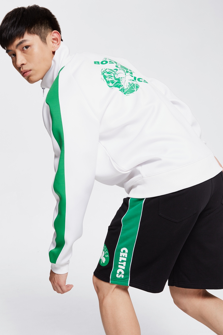 NBA Celtics xu hướng thời trang cổ áo cổ áo cardigan áo khoác thể thao áo khoác nam áo khoác nike xách tay