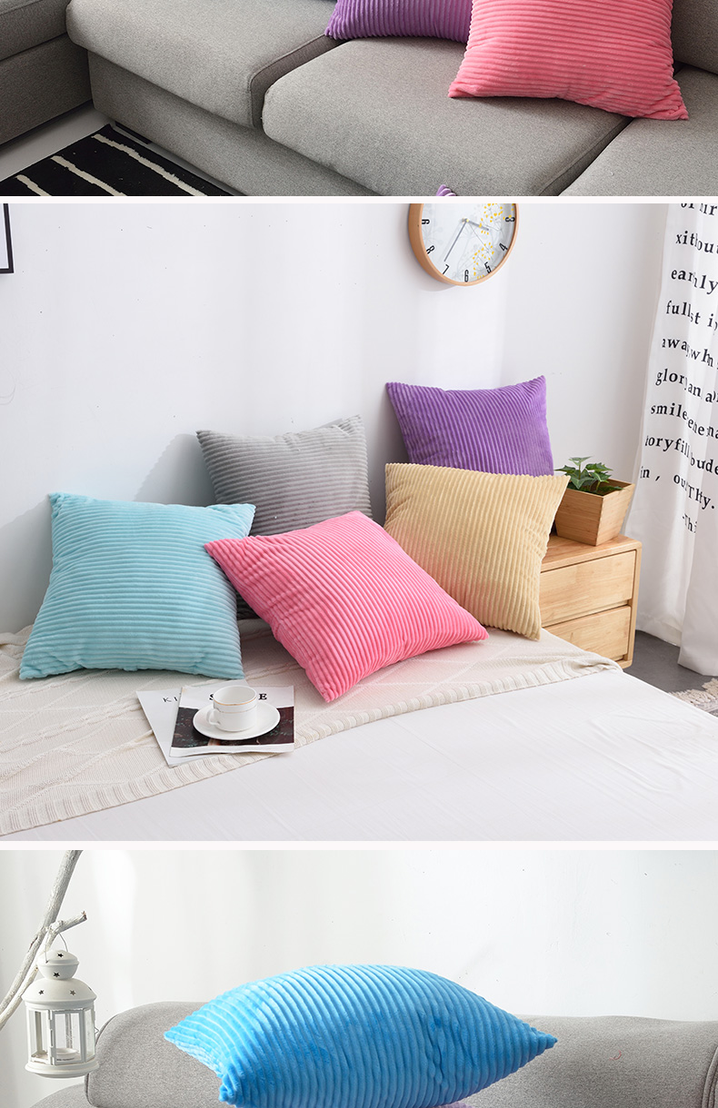 Rắn màu vải nhung gối phòng khách gối gối đệm ghế tựa lưng xe eo gối gối tùy chỉnh goi tua lung