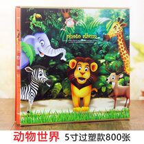5-inch large capacity photo album This plug-in family vertical version Shadow collection Five inches over plastic photo album Childrens growth brochure