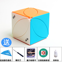 Qiyi cube grid solid color Maple Leaf cube clover irregular shaped magic cube spring structure smooth