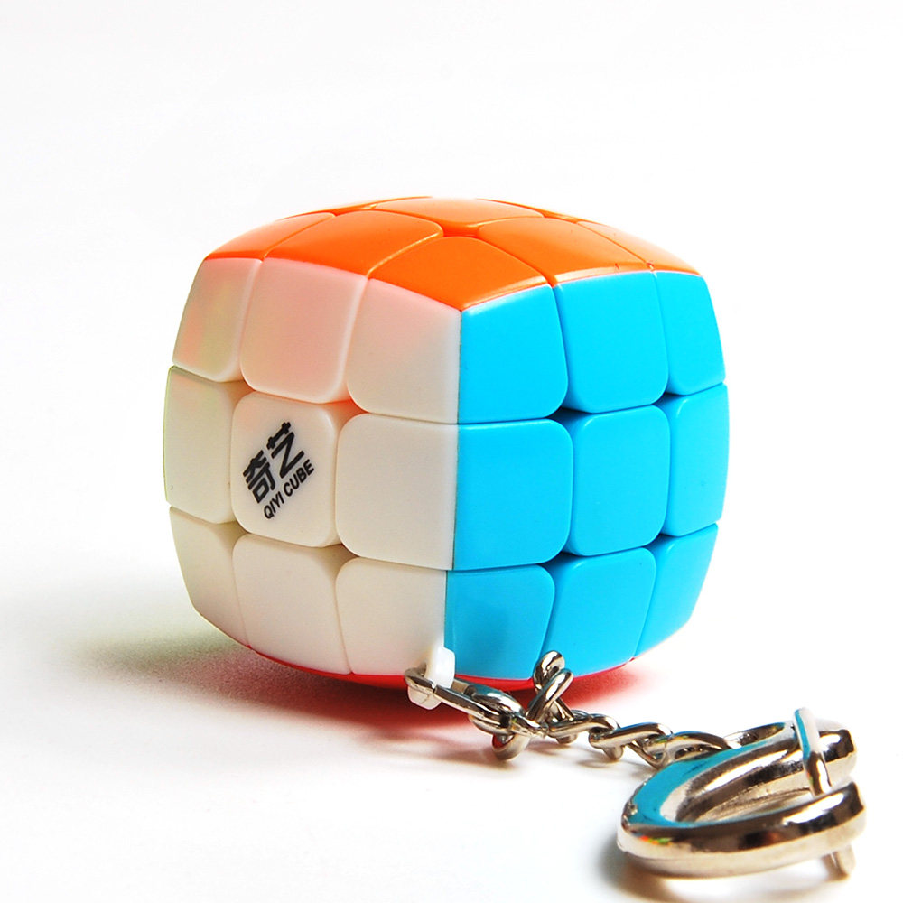 Qiyi Rubik's Cube Small Mantou Rubik's Cube Keychain Third-Order Rubik's Cube Color Bread-shaped 3cm Second-Order Maple Leaf Pyramid - Taobao