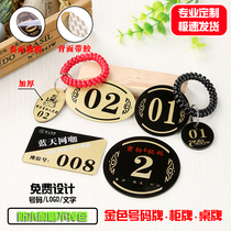  Number number plate Malatang restaurant number plate Hand table number cabinet affixed to the Internet cafe seat key number house number
