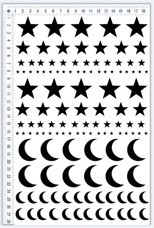 Neck and Finger Waterproof Tattoo Stickers for Men and Women, Wrist Moon and Five-Pointed Star, Long-Lasting Realistic Juice Herbal Tattoo Stickers