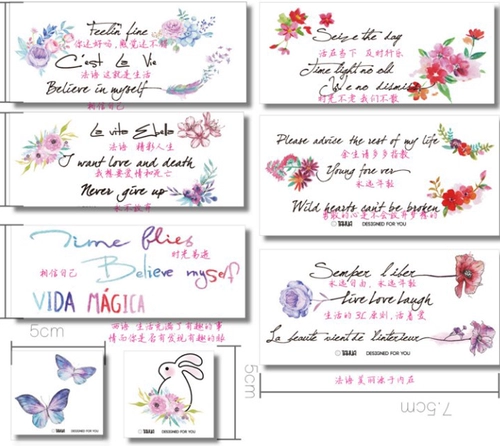 Тату наклейки, водостойкая свежая сексуальная наклейка, в цветочек, долговременный эффект, Южная Корея, английский, делается под заказ