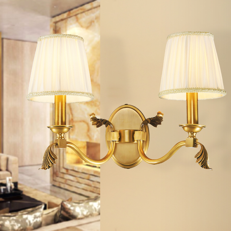 Abruzzo Full Copper American Countryside Field Garden Wall Lamp American Art Bronze Wall Lamp Bedroom Living Room Bedside Wall Lamp