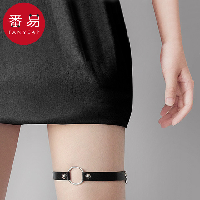 V leg ring women dark calf punk garter sexy jk Japanese accessories shorts thigh ring stocking ring leggings ins