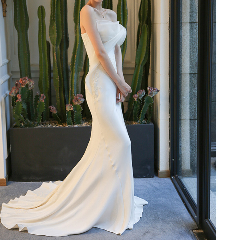 高贵优雅宴会鱼尾礼服裙,2024新款新娘奢华结婚轻婚纱,你值得拥有吗?-礼服/晚装-淘宝好物网