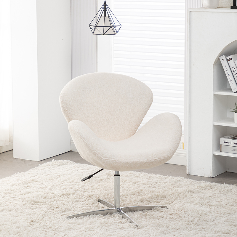 Swan Chair Sofa Chair Solid Color Internet-Famous Cream Style Chair Adjustable Swivel Light Luxury Leisure Chair Dressing Chair Makeup Chair