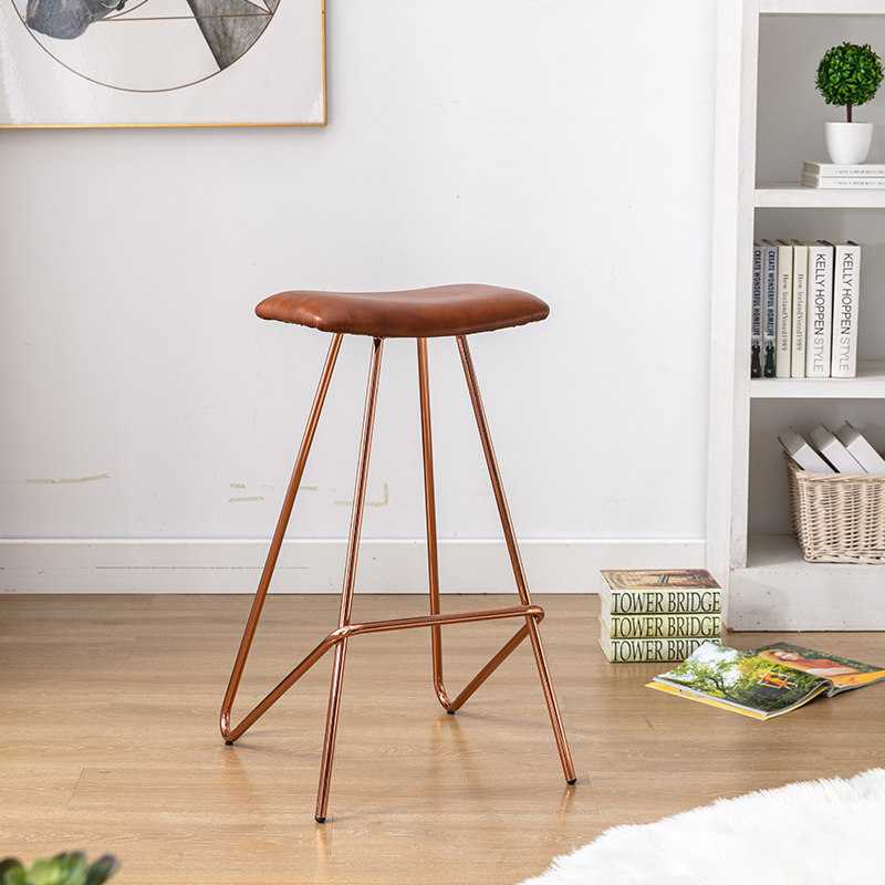 Nordic style simple metal bar chair industrial style ingot chair bar stool loft creative bar chair high bar chair