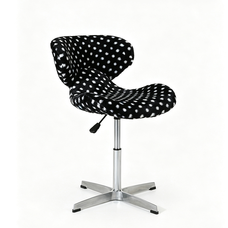 Minimalist Polka Dot Makeup Chair, Makeup Stool, Adjustable Height, Swivel, Small Size, Space-Saving, Wheeled, for Girls' Bedroom, Desk Chair Minimalist Polka Dot Makeup Chair, Makeup Stool, Adjustable Height, Swivel, Small Size, Space-Saving, Wheeled, for Girls' Bedroom, Desk Chair