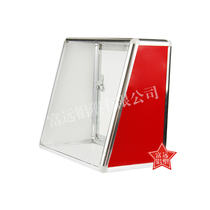 Red transparent with its own lock without word desktop fundraising box fundraising box Acrylic board fundraising box