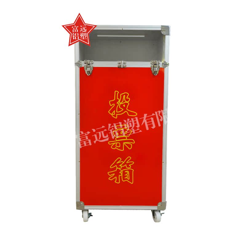 Red with hand large number ballot box electoral box floor ballot box with roller capacity large