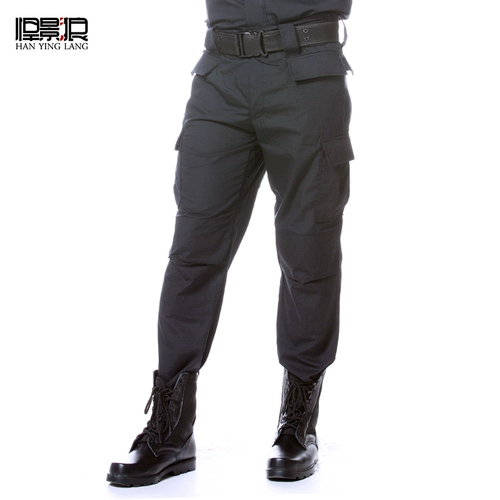 Летние черные осенние тактические штаны для работы, увеличенная толщина