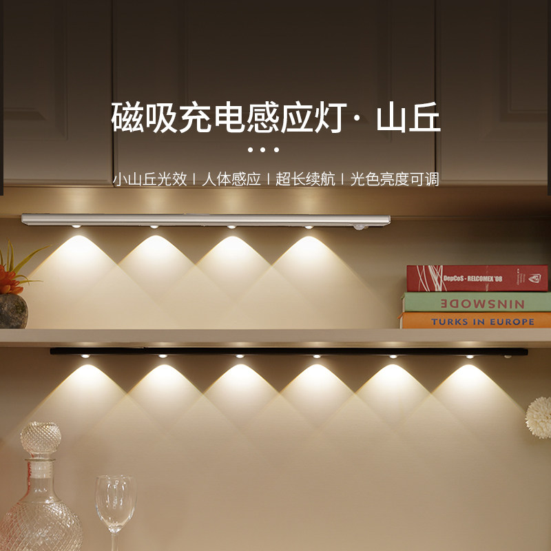 fsl佛山照明led人体感应灯带充电感应灯橱柜衣柜人来即亮无线灯条