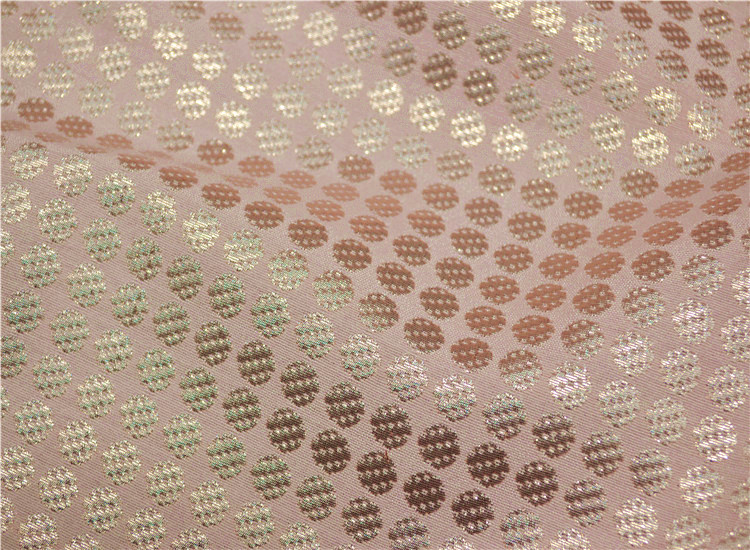 Quyến rũ điểm sóng cao cấp nhập khẩu hồng dây sáng đôi vải jacquard điểm làn sóng thời trang váy phù hợp với váy - Vải vải tự làm vải cotton giấy