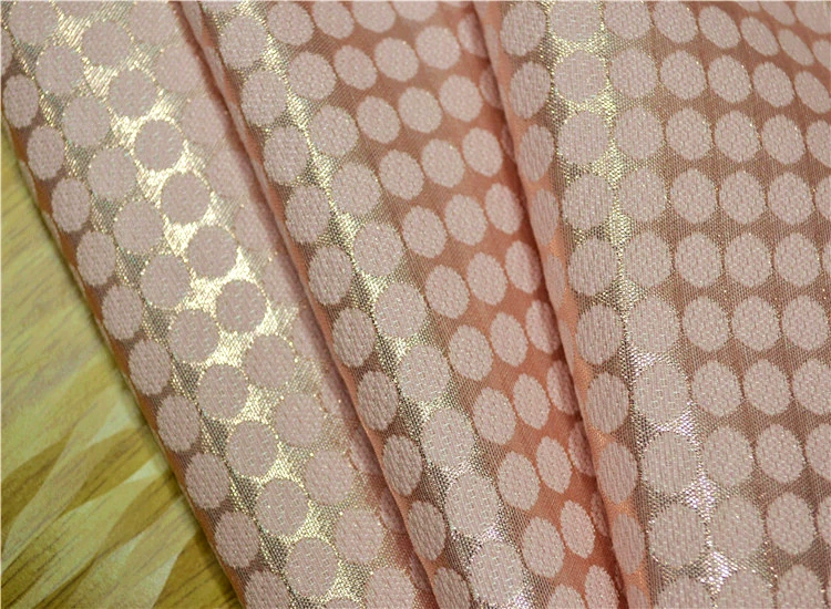 Quyến rũ điểm sóng cao cấp nhập khẩu hồng dây sáng đôi vải jacquard điểm làn sóng thời trang váy phù hợp với váy - Vải vải tự làm