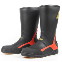 Scarce good goods flat-bottomed rubber rain boots fishing water shoes waterproof non-slip wear-resistant splint rubber shoes high-barrel mens water boots