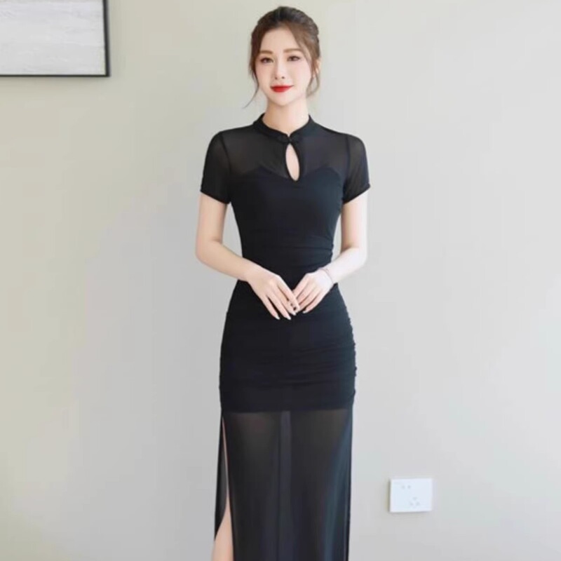2025 New Elegant Long Evening Dress, High-End Sexy Dress for Women, Nightclub Foot Bath Technician Work Uniform