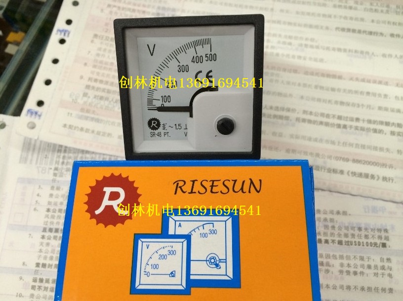 Original dress Taiwan Riessun RISESUN voltmeter BE-48 AC500V voltmeter BE-48