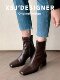 Genuine Leather Chunky Heel Short Boots for Women, Square Toe, 2025 New Spring and Autumn Single Boots, Retro High-Heeled Martin Boots, Chelsea Slim Boots