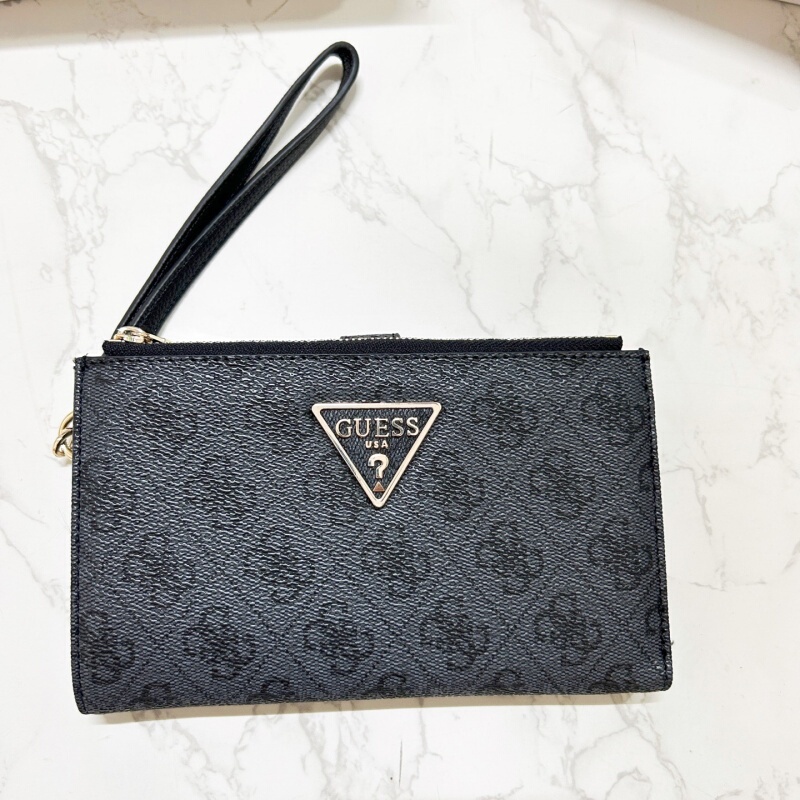 European and American Simple and Stylish Patchwork Wallet with Multiple Compartments, Letter Pattern Women's Wallet, Handbag, Clutch, Horizontal Style Women's Purse