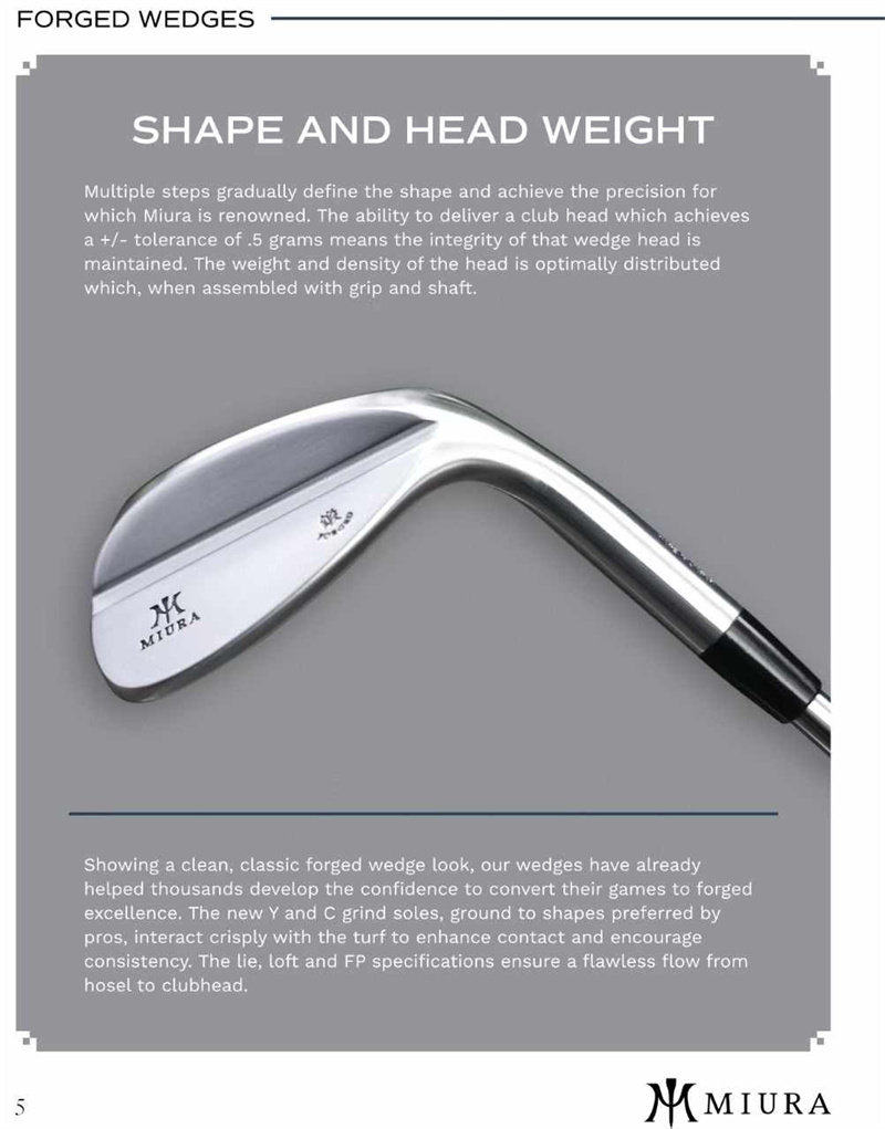 Miura гольф Клин из мягкого железа, кованый, для контроля стружки и песка. угол Rod Golf мужской кий 