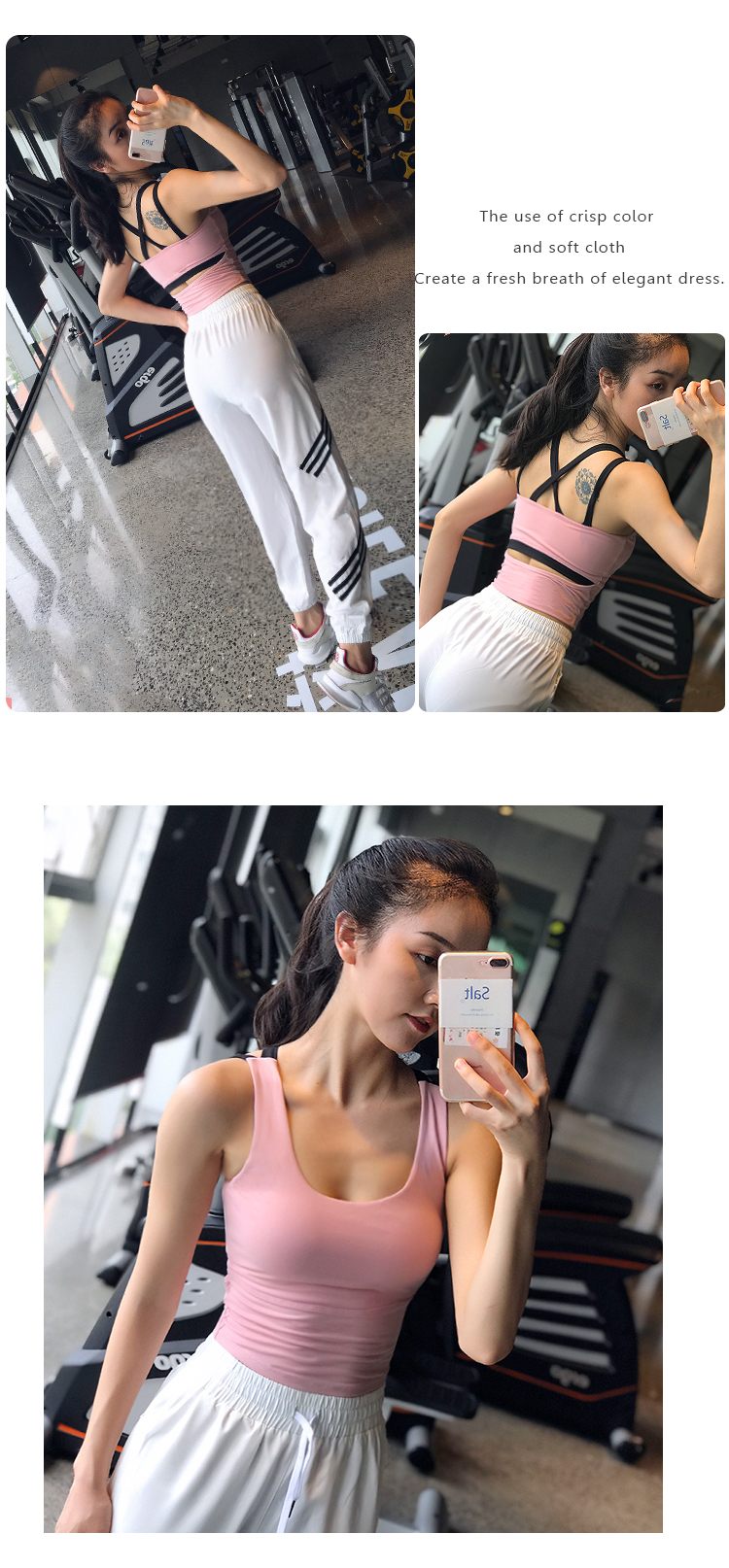 Mỹ trở lại chống sốc đồ lót thể thao quần áo yoga kiểu vest gợi cảm tập hợp áo ngực thể dục chạy chuyên nghiệp áo ngực nhanh khô trang phục tập yoga cho nữ
