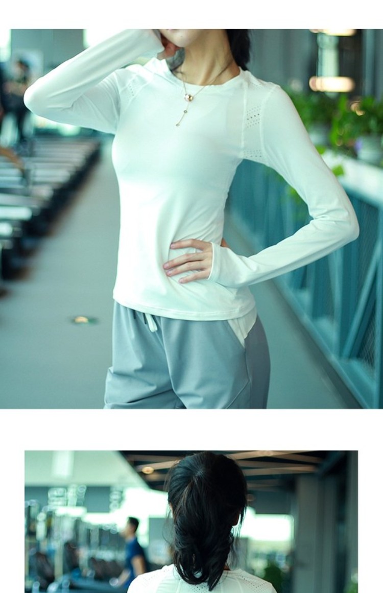 Vẻ đẹp mới lại lưới thoáng khí thể thao ngọn phụ nữ nhanh khô quần áo thể dục chạy bộ áo thun yoga dài tay bó sát áo ba lỗ thể thao nữ