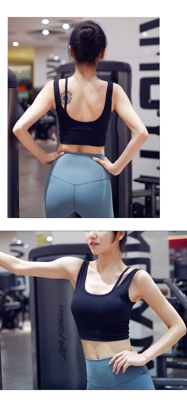 Vest thể thao kiểu đồ lót nữ chống sốc chạy bộ thu thập nhanh khô thể dục áo ngực hấp thụ sốc yoga chuyên nghiệp áo ngực rập khuôn ao tap gym