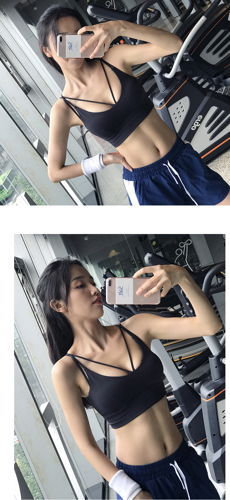 Sexy đai mỏng làm đẹp trở lại tập thể dục áo ngực chống sốc đồ lót thể thao chạy sốc hấp thụ tập hợp yoga vest nữ áo ngực mỏng áo tập puma