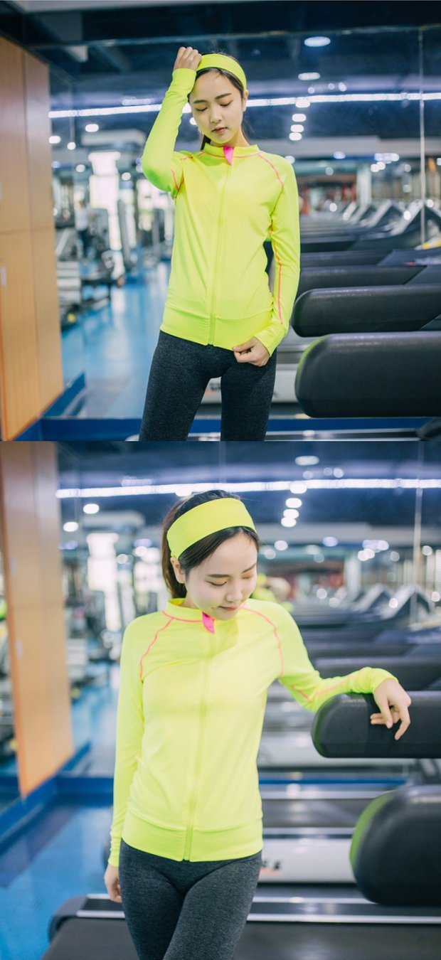 Cổ áo đứng dài tay mùa thu đông và áo thun thể thao mùa đông Phụ nữ thường xuyên thoáng khí chạy bộ thể thao Yoga áo khoác thể dục hàng đầu áo thun chạy bộ