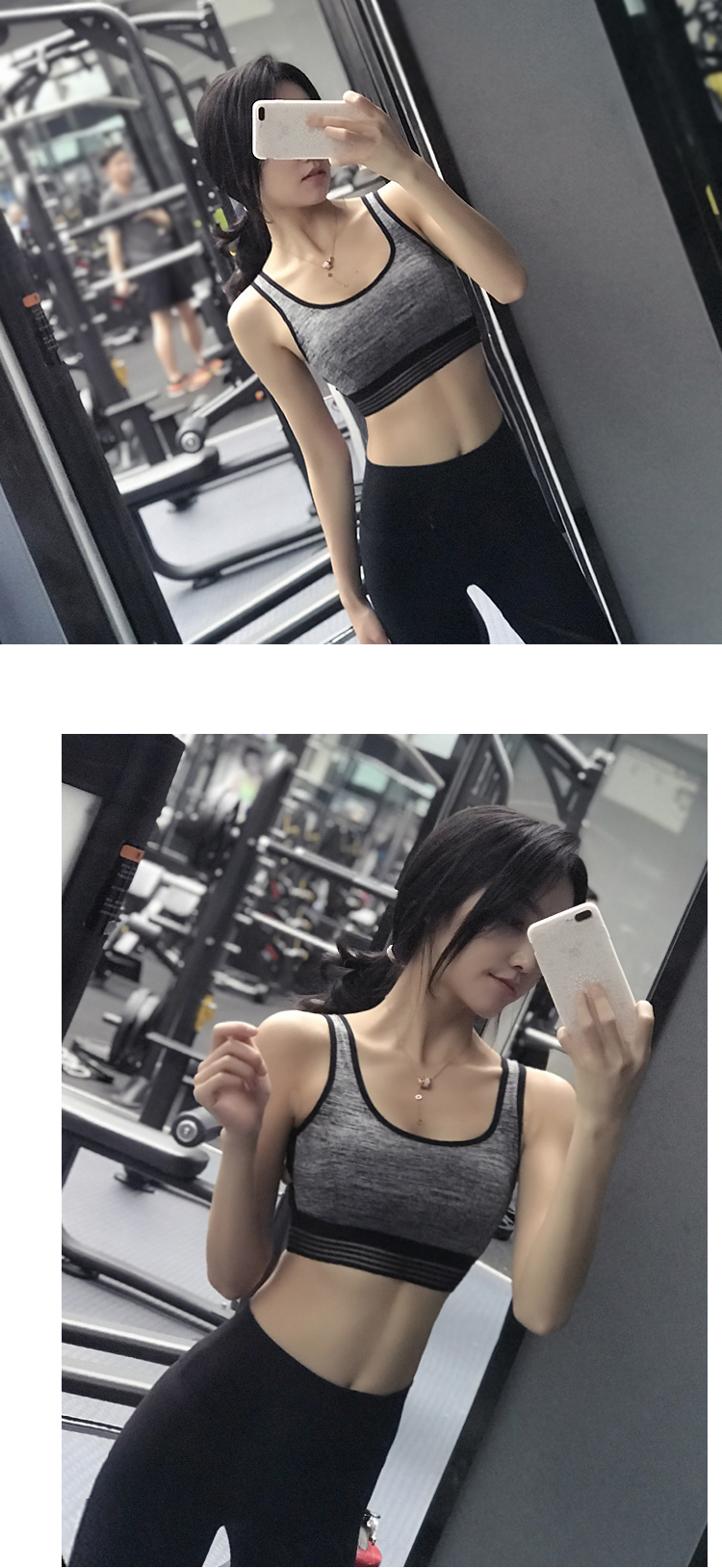 Áo ngực thể thao chống sốc cường độ cao được tập hợp để điều chỉnh định kiến ​​đồ lót thể dục chạy nhanh áo ngực yoga ao gym