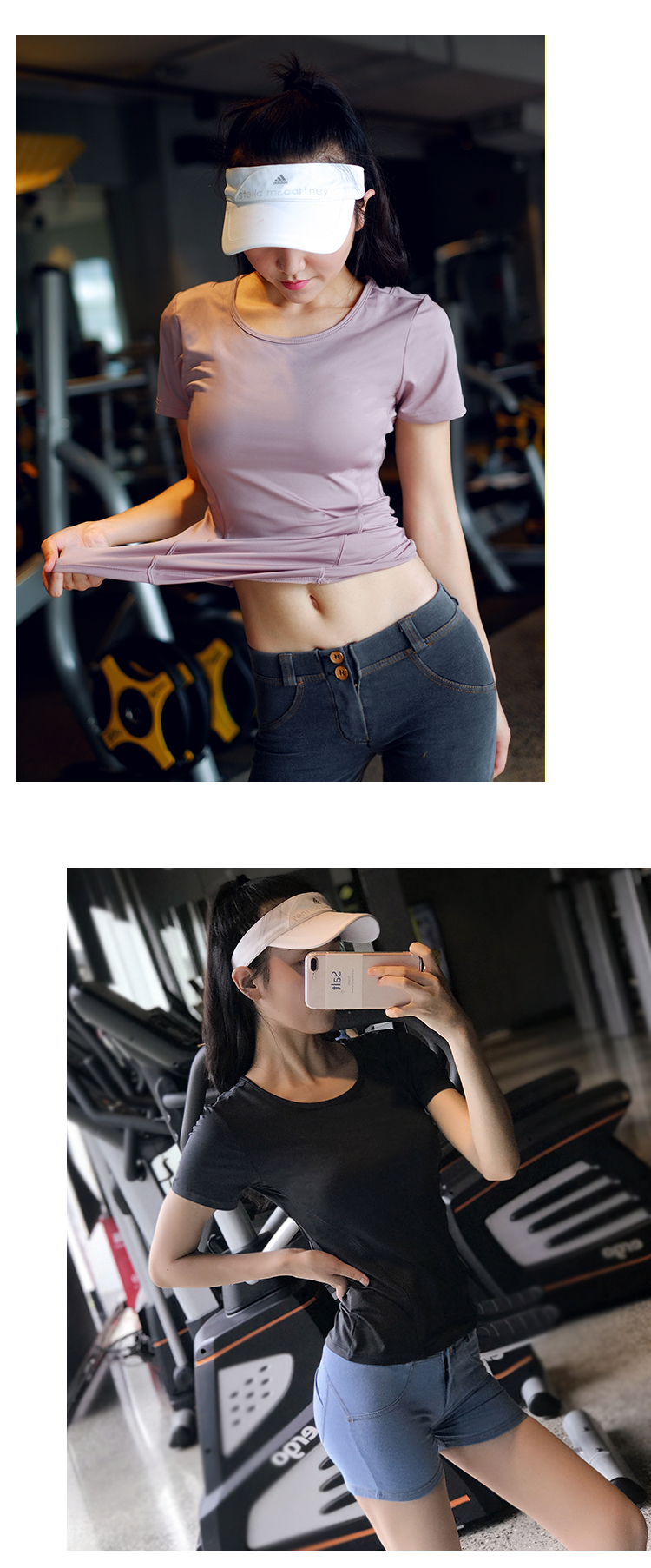 Quần áo thể dục nhanh khô nữ chạy nhanh Áo thun thể thao ngắn tay thoáng khí áo khoác ẩm thấm hút quần áo yoga nửa tay áo mùa hè áo ba lỗ adidas nam