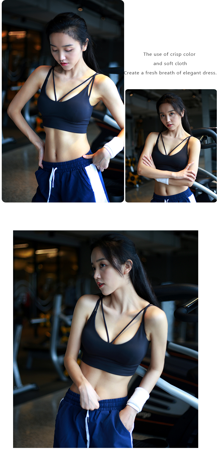 Sexy đai mỏng làm đẹp trở lại tập thể dục áo ngực chống sốc đồ lót thể thao chạy sốc hấp thụ tập hợp yoga vest nữ áo ngực mỏng áo tập puma