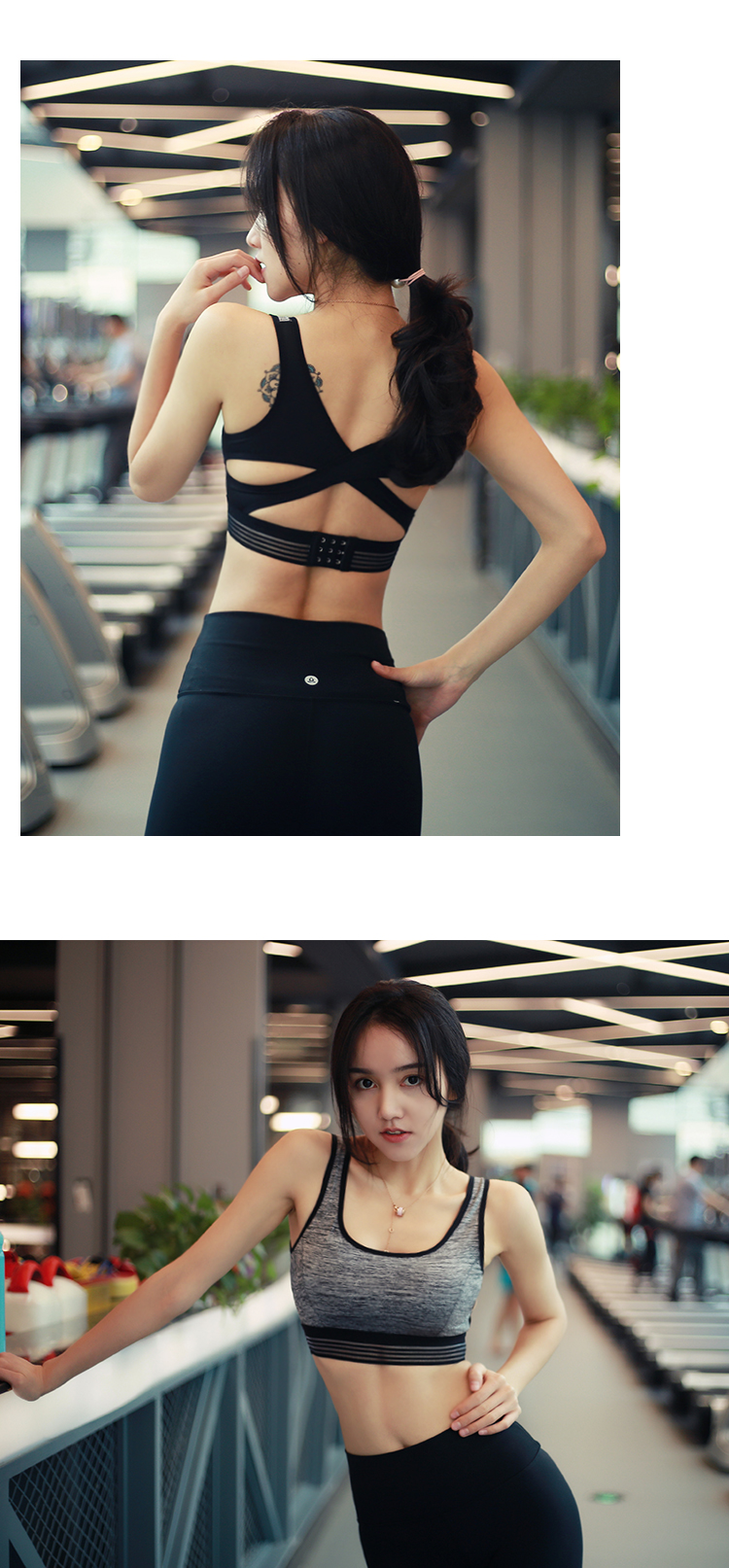 Áo ngực thể thao chống sốc cường độ cao được tập hợp để điều chỉnh định kiến ​​đồ lót thể dục chạy nhanh áo ngực yoga ao gym