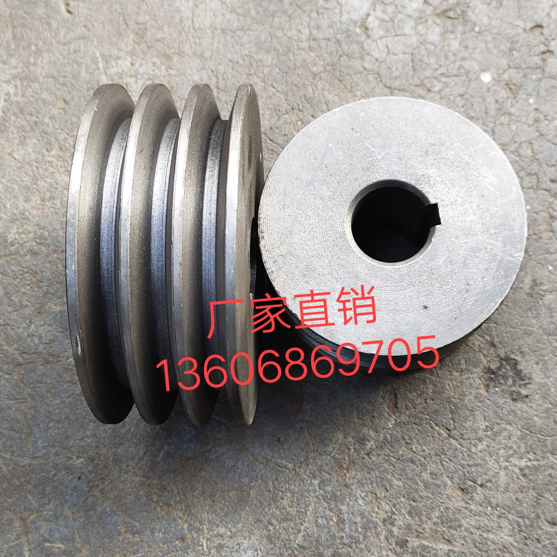 Plane solid B type three-slot 3B 70MM-350MM cast iron triangle pulley various ABCD belt wheels