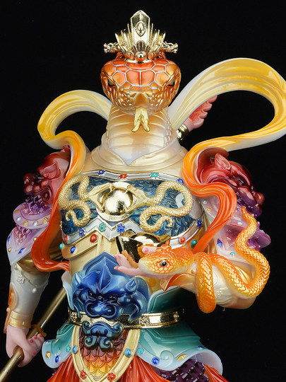 汉白玉蛇将军真身像招财蟒蛇太爷神像家用玄关招财供奉工艺品摆件