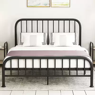 Nordic iron bed double bed small apartment single iron bed frame modern simple iron frame bed European princess bed frame