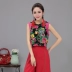 Mùa xuân 2017 gió quốc gia mới của phụ nữ cotton vest retro nghệ thuật Trung Quốc gió thêu hoang dã