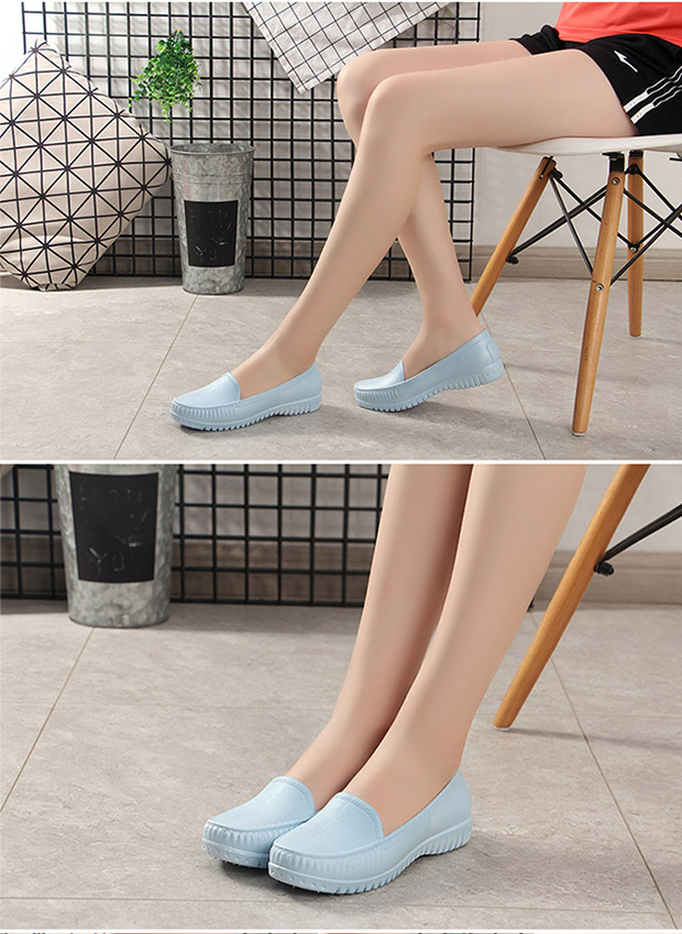 Giày đi mưa nữ Hàn Quốc dễ thương Giày nước thấp Giày mưa người lớn chống trượt ống ngắn nhà bếp giày công sở thời trang giày cao su không thấm nước ủng đi mưa nữ