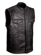 Classyak Mens Fashion Leather Vest Cowhide B01DEMWV66 USA Direct Mail