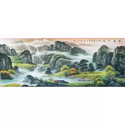 Hand-painted authentic landscape painting Cornucopia Living room calligraphy and painting Office Calligraphy and painting Feng Shui painting core Small six-foot Chinese painting