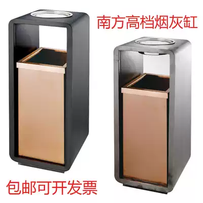 Hichang stainless steel Square hotel lobby hotel trash can Square elevator entrance with ashtray GPX-77