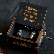  Harry Potter Peripheral Theme Song Hand-cranked Music Box Wooden Deathly Hallows Birthday Gift Hedwig Variations