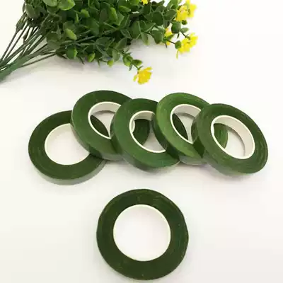 Paper art tape crepe paper Free mail DIY handmade bouquet Gardening floral green tape Rose wire mesh flower material