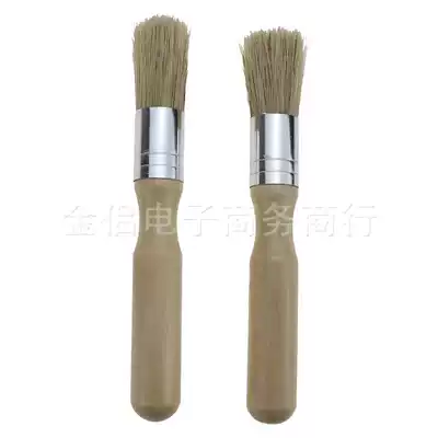 Multifunctional bristle brush round head wooden handle small brush Practical small brush Painting painted brush