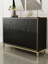 Light luxury Hong Kong-style sideboard modern simple entrance cabinet post-modern dining cabinet stainless steel cabinet paint locker