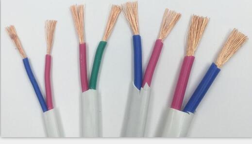 Cable pure copper white sheath wire ZR-RVV2 core 0 5 0 75 1 5 2 5 4 square flexible wire